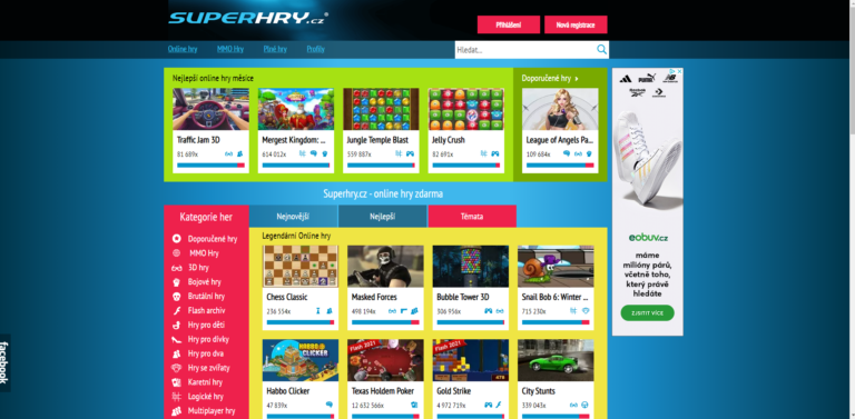 Superhry – portál plný her v prohlížeči.