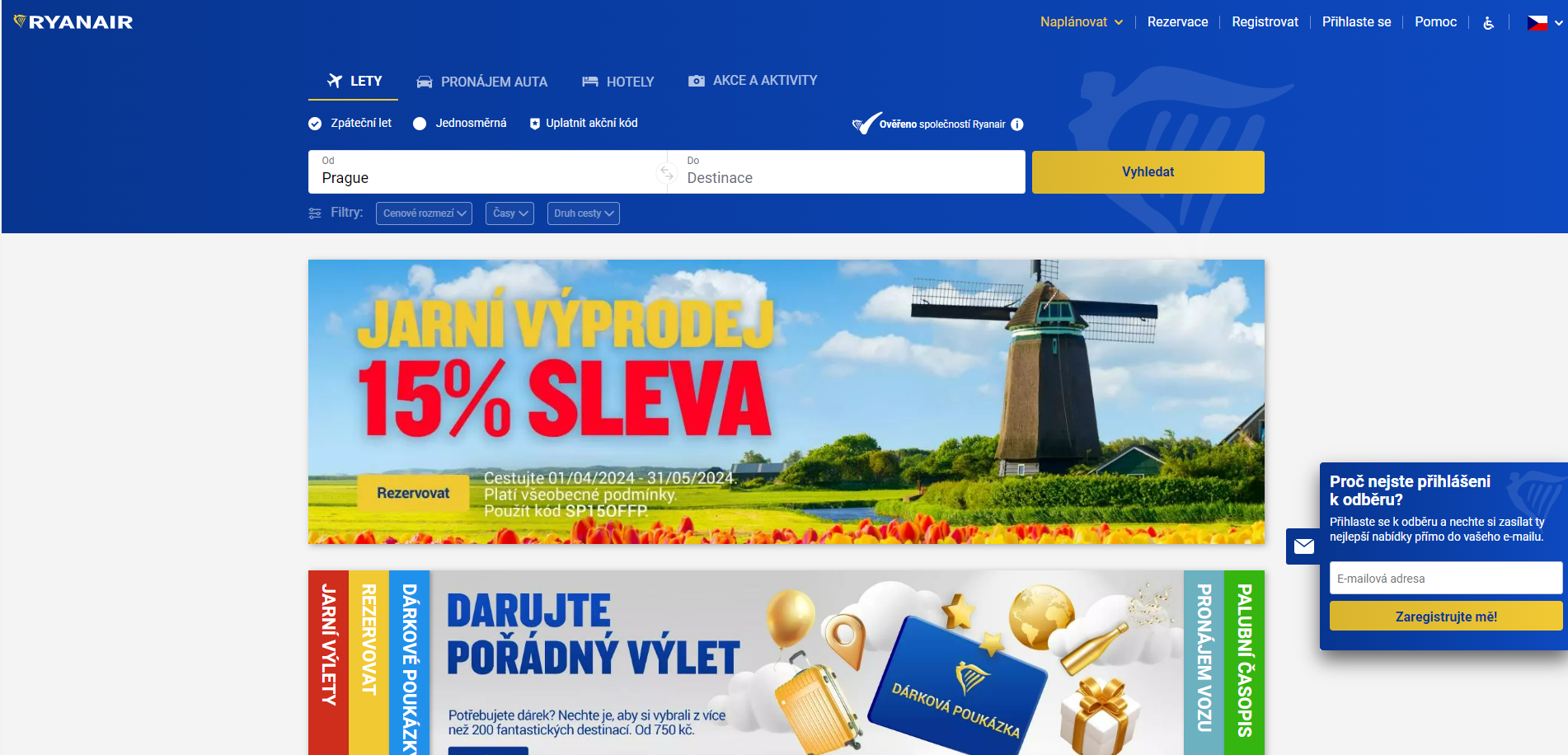 oficiální stránky ryanair official website